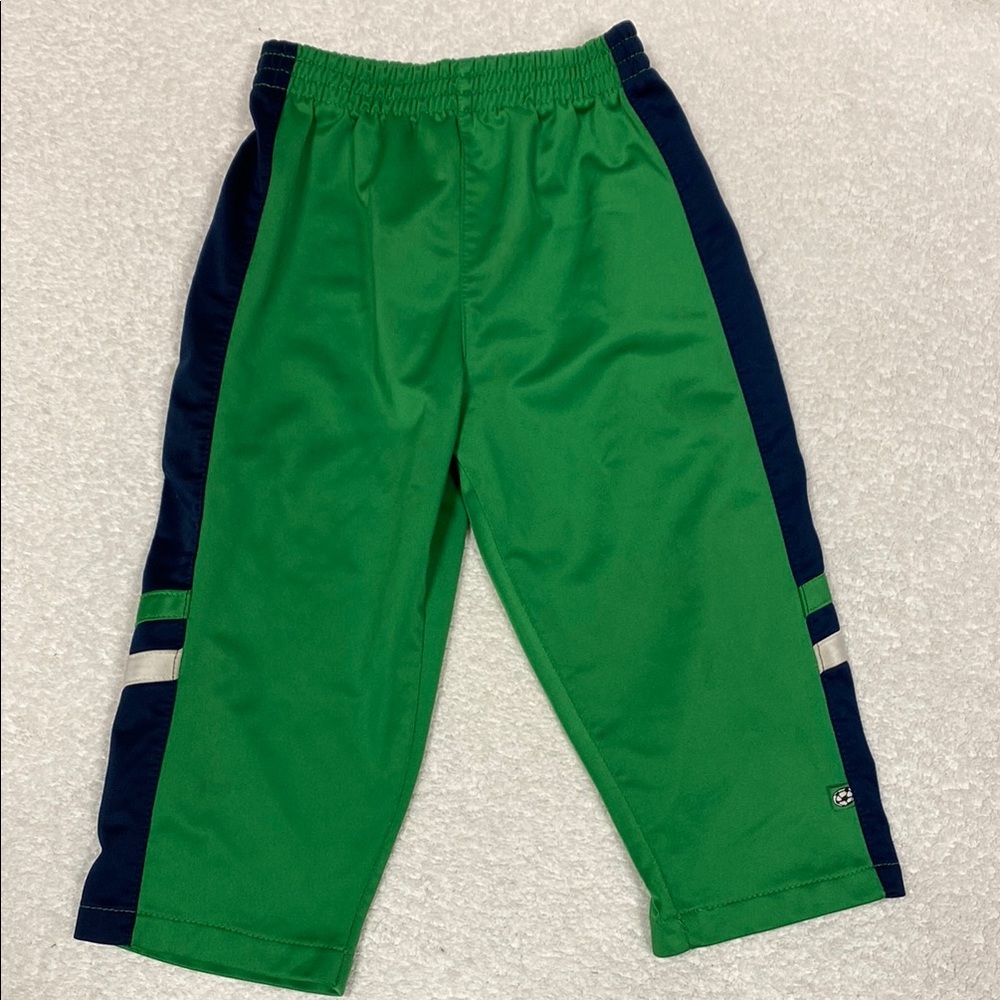 Curios George green navy soccer track pants 24m